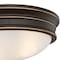 Westinghouse Fixture Ceiling Flush-Mount 60W 2-Light Meadowbrook 13In ORB Hghlght Frost Glass 6370600 - alternate 5